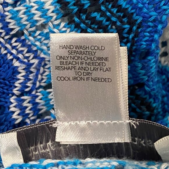 Christopher & Banks Open Front Knit Cardigan XL Blue Oceancore Mermaid Coastal - Picture 7 of 7